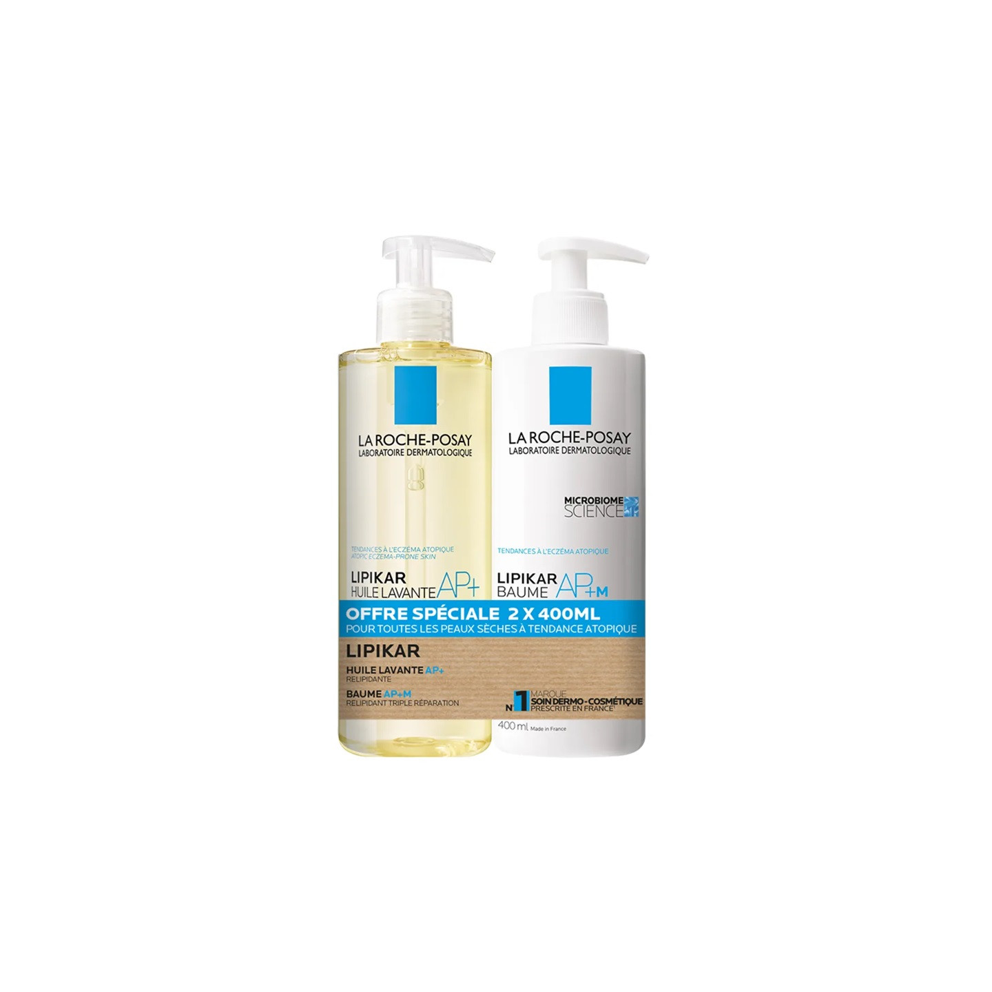 La Roche-Posay Lipikar Huile lavante AP+ 400ml + Baume relipidant AP+M 400ml