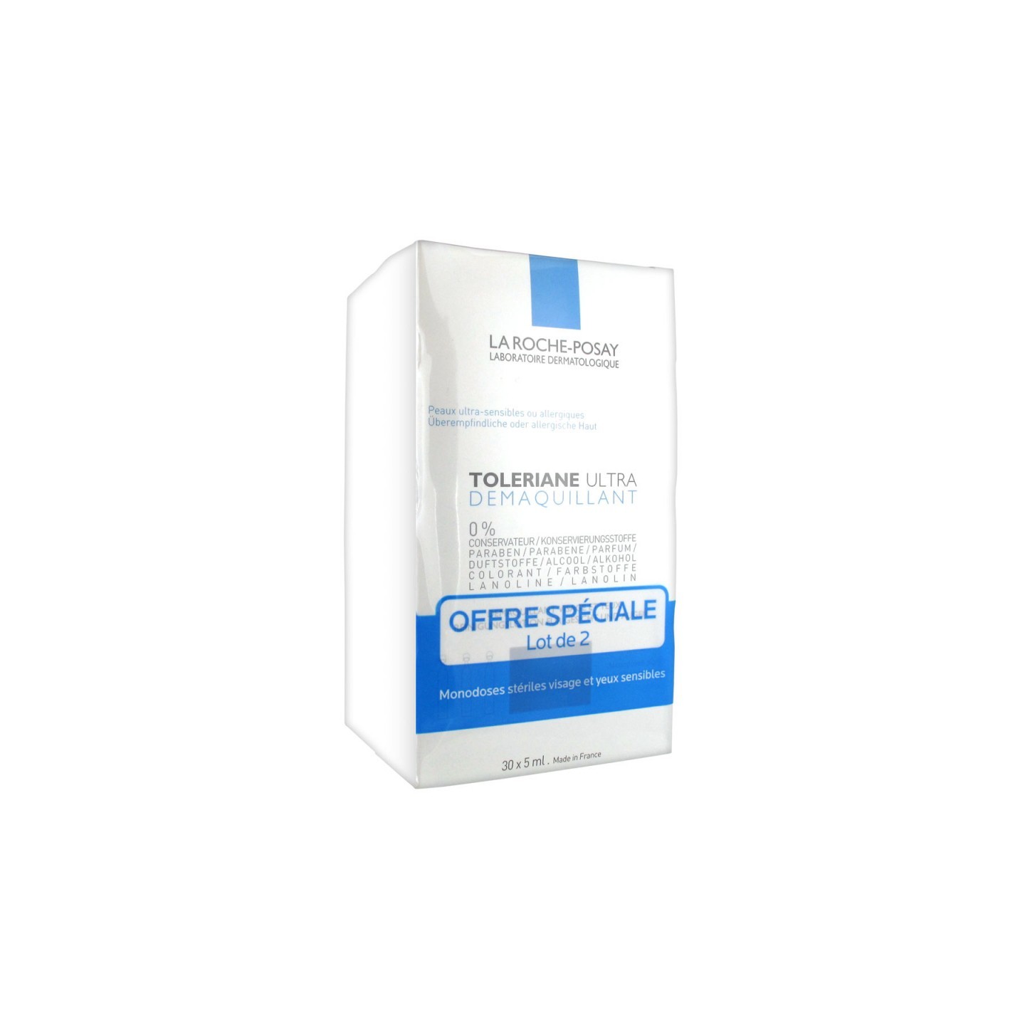 La Roche Posay Toleriane monodose demaquillant LOT 2