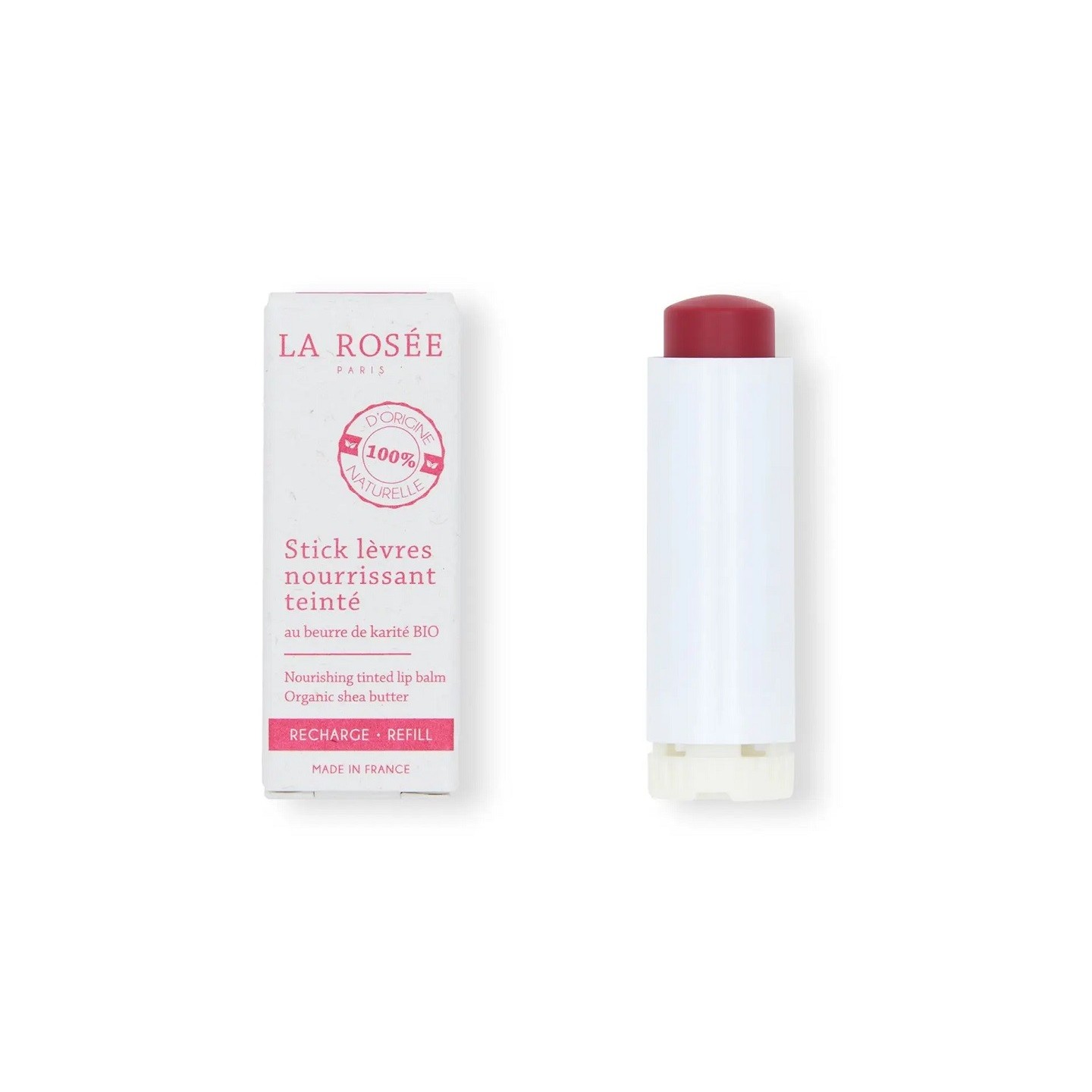 La Rosée Recharge stick lèvres nourrissant teinté framboise - 4,5g