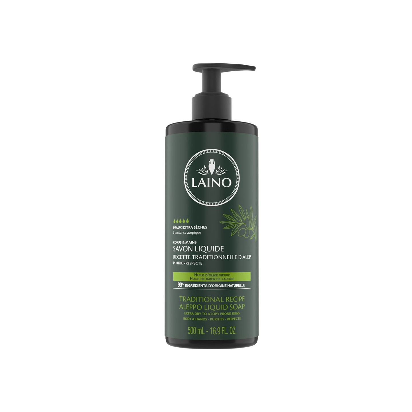 LAINO SAVON LIQUIDE D'ALEP 500 ML