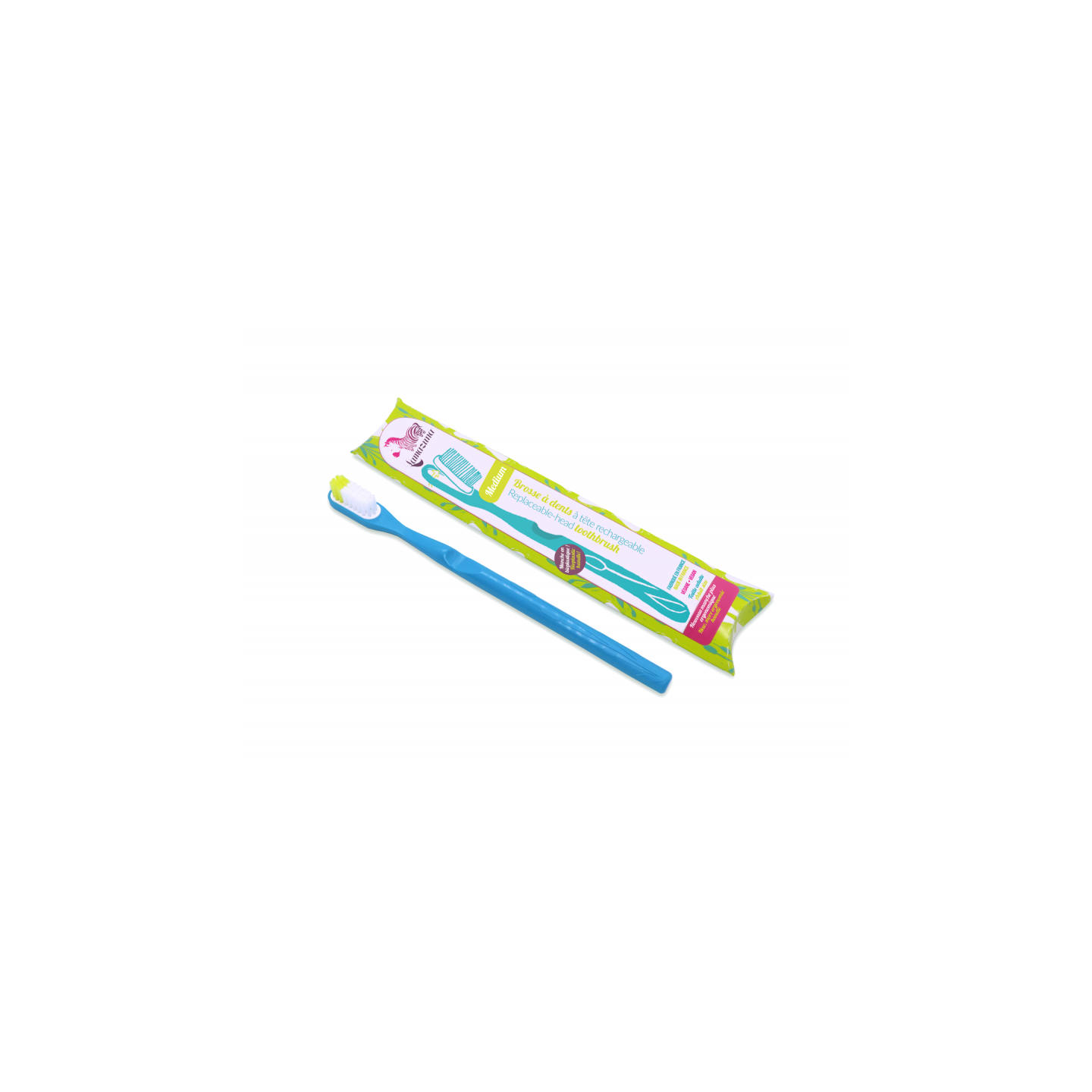 Lamazuna Brosse à dents rechargeable souple bleu turquoise