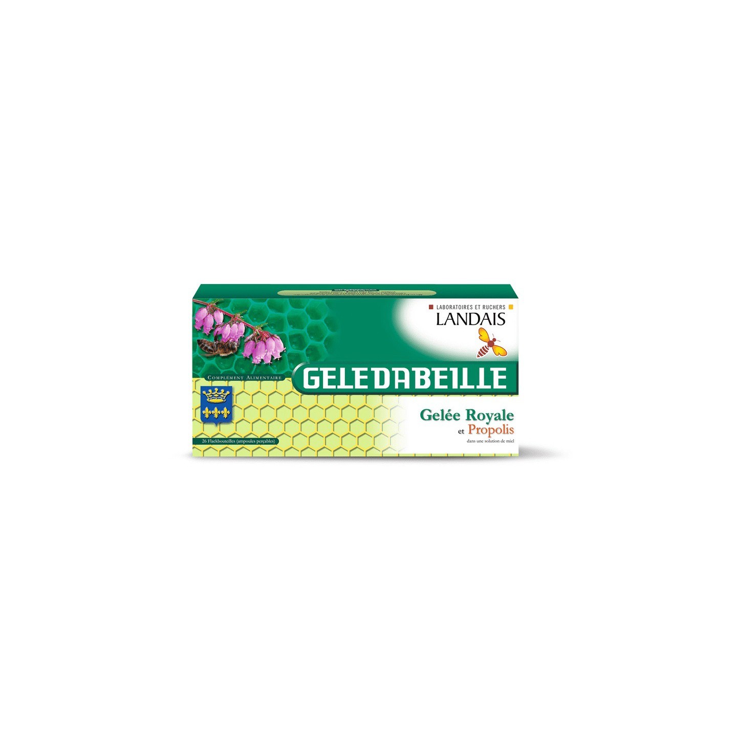 Landais Geledabeille gelée royale et propolis - 26 ampoules