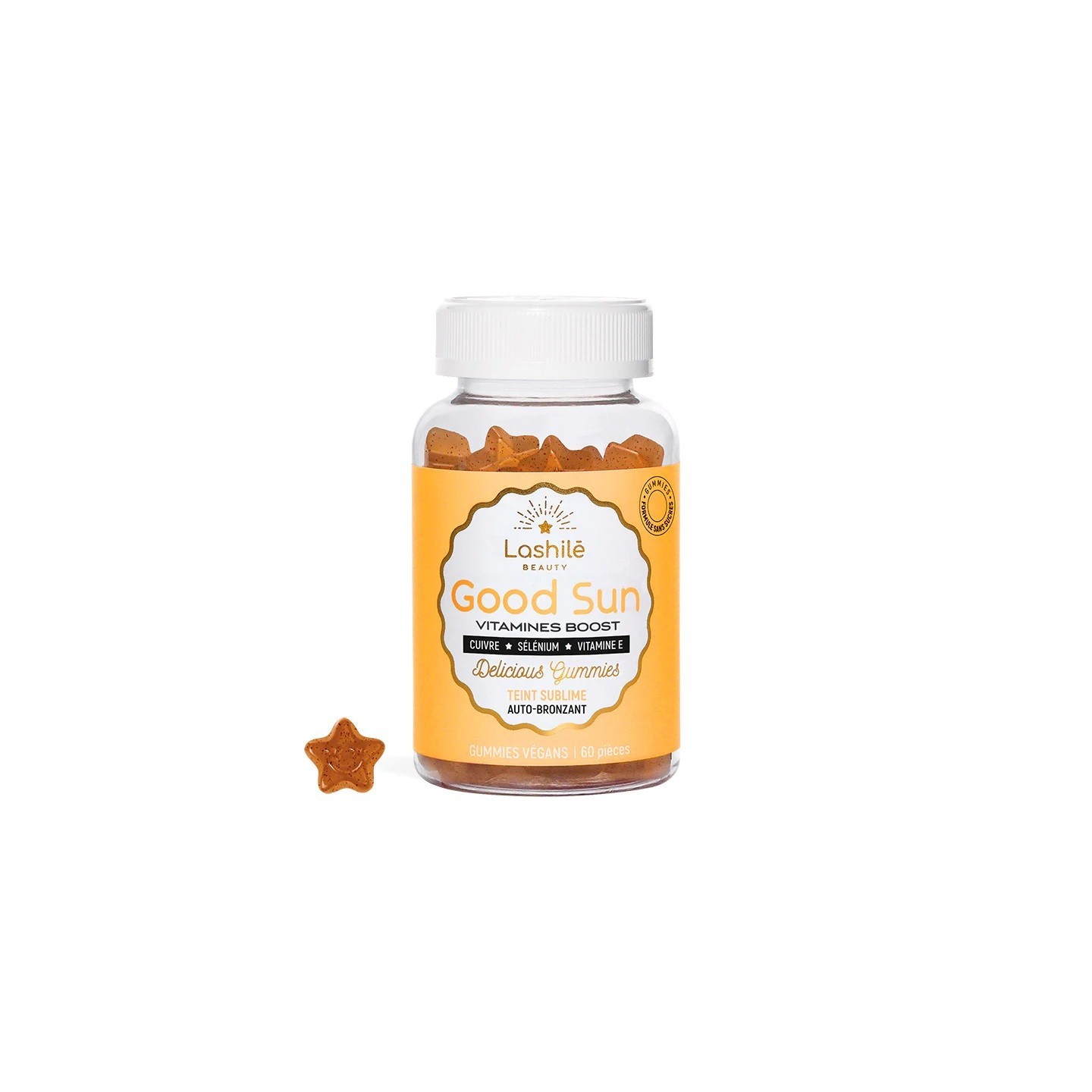 Lashilé Beauty Good Sun vitamines boost sans sucres - 60 gommes