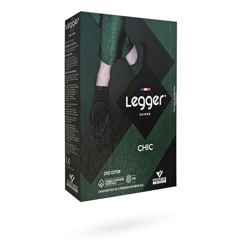 Legger Homme Chic Coton chaussettes de contention fines - Innothera Classe II