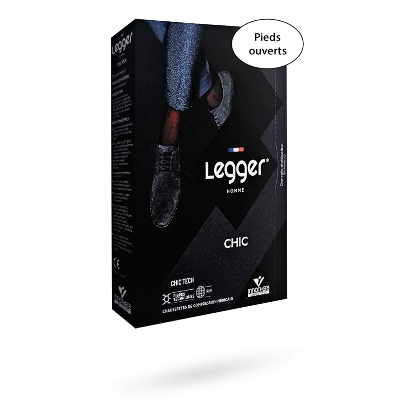Legger Homme Chic Tech chaussettes de contention pieds ouverts - Innothera Classe II