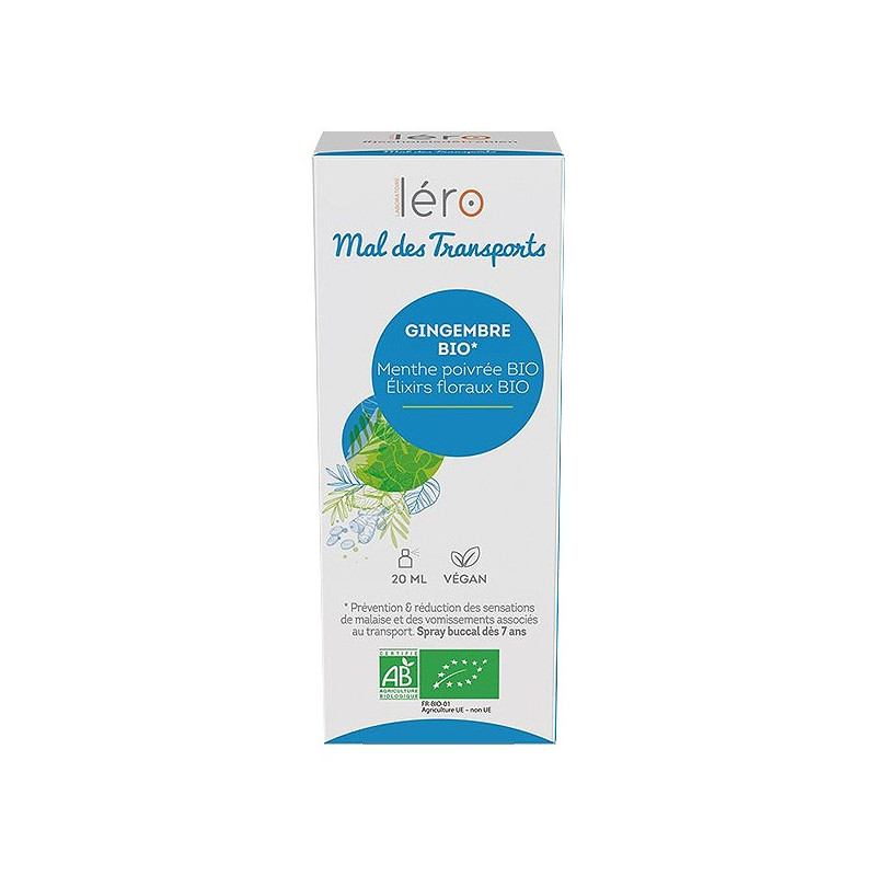 Lero Mal des Transports Gingembre Bio Spray 20ml