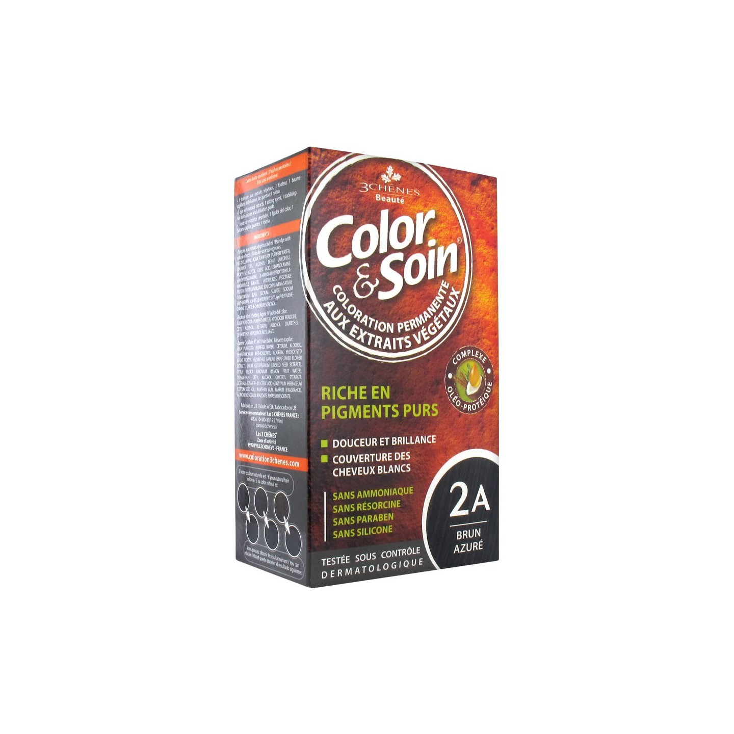 Les 3 Chênes Color & Soin brun azuré 2A