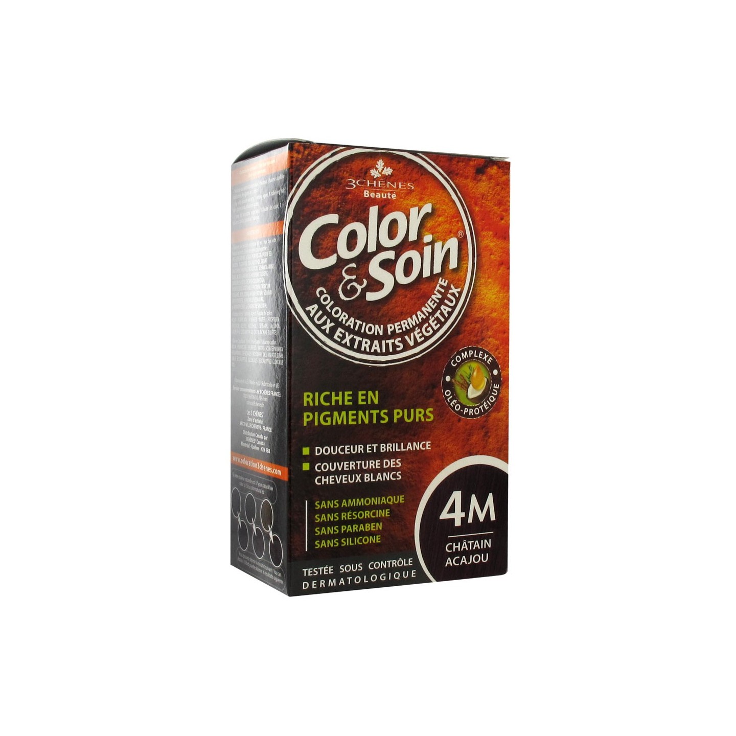 Les 3 Chênes Color & Soin châtain acajou 4M