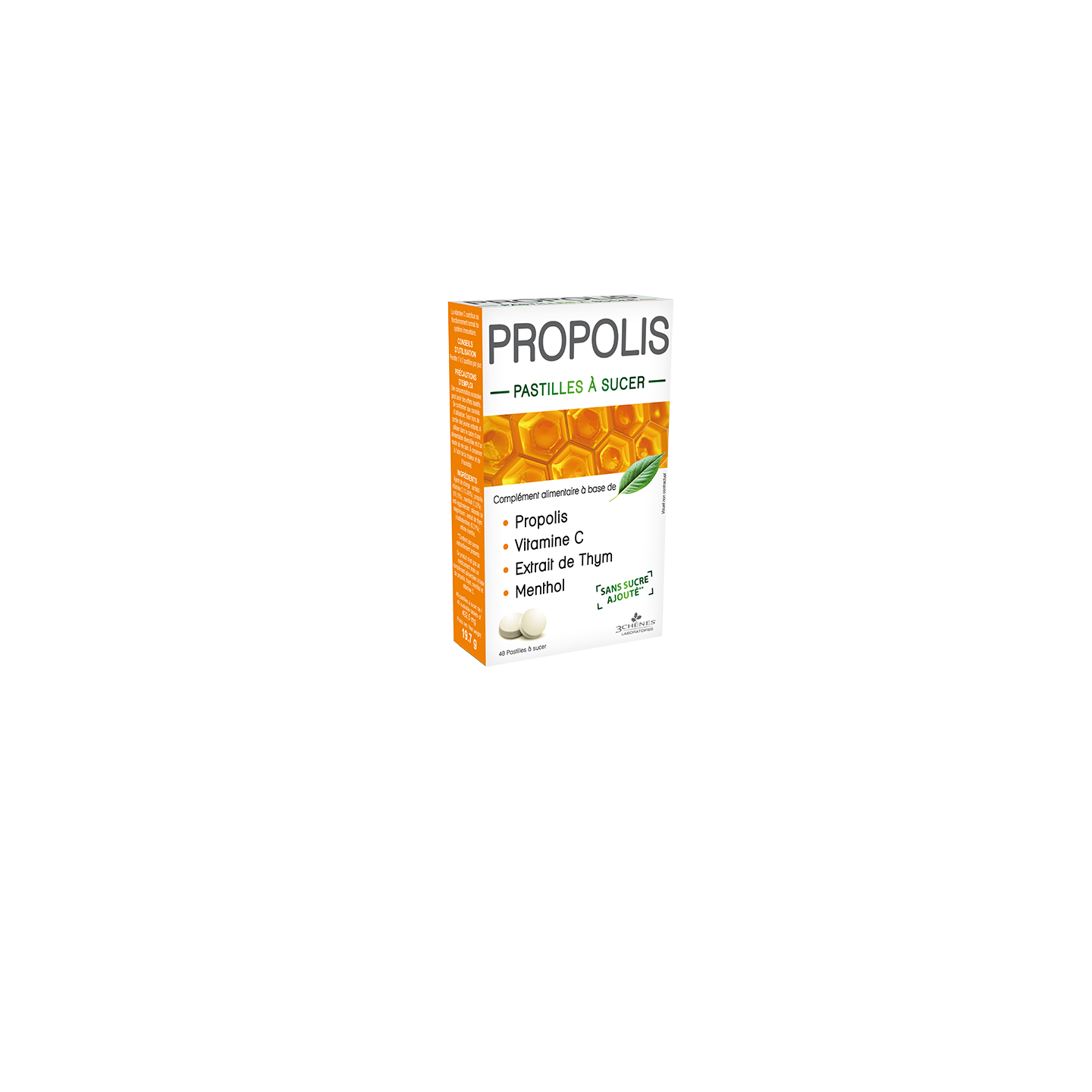 Les 3 Chênes Propolis - 40 pastilles à sucer