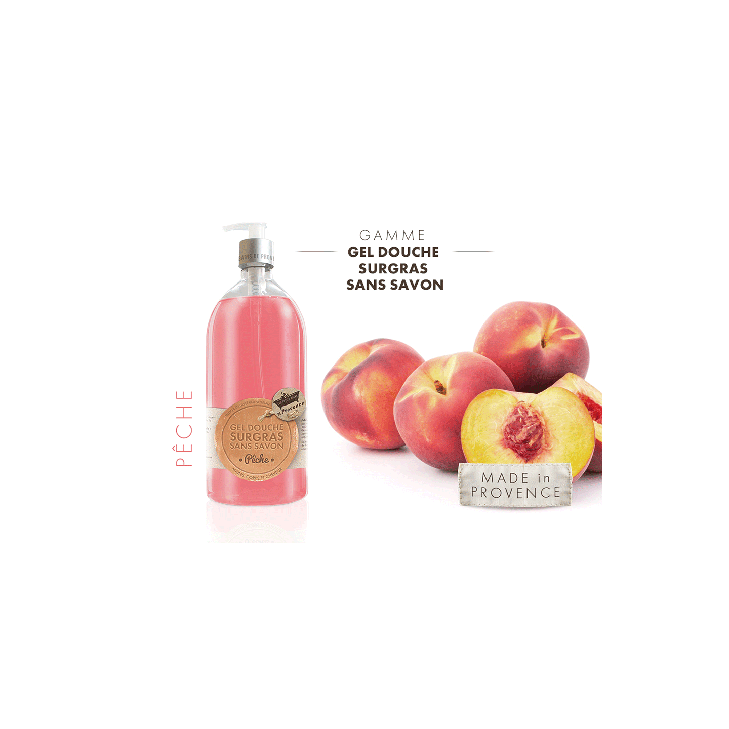 Les Petits Bains de Provence Savon Peche 1L