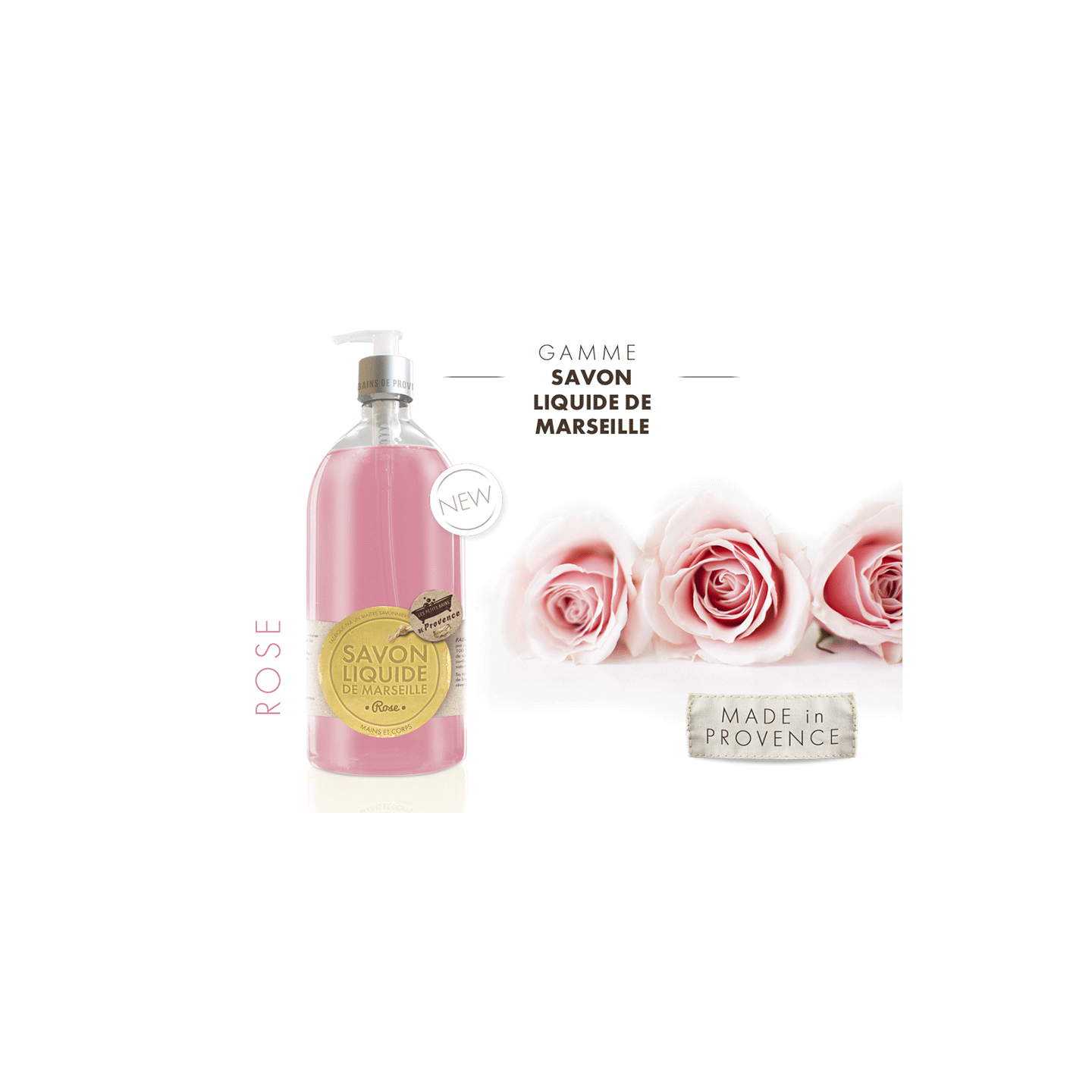 Les Petits Bains de Provence Savon Rose 1L
