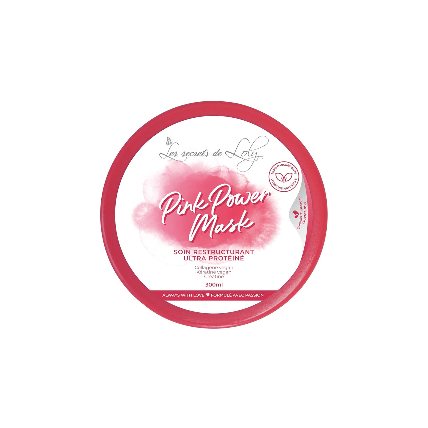 Les Secrets de Loly Pink Power Mask Soin restructurant ultra-protéiné - 300ml