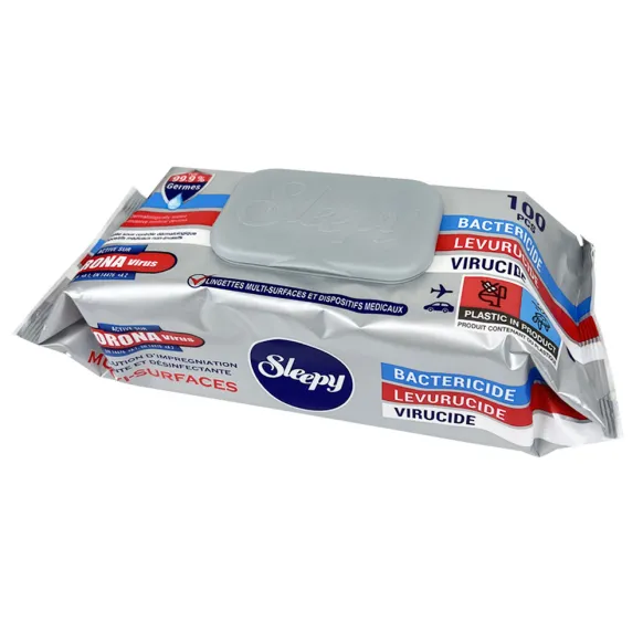 LINGETTES NETTOYANTES ET DÉSINFECTANTES EN14476 - SLEEPY