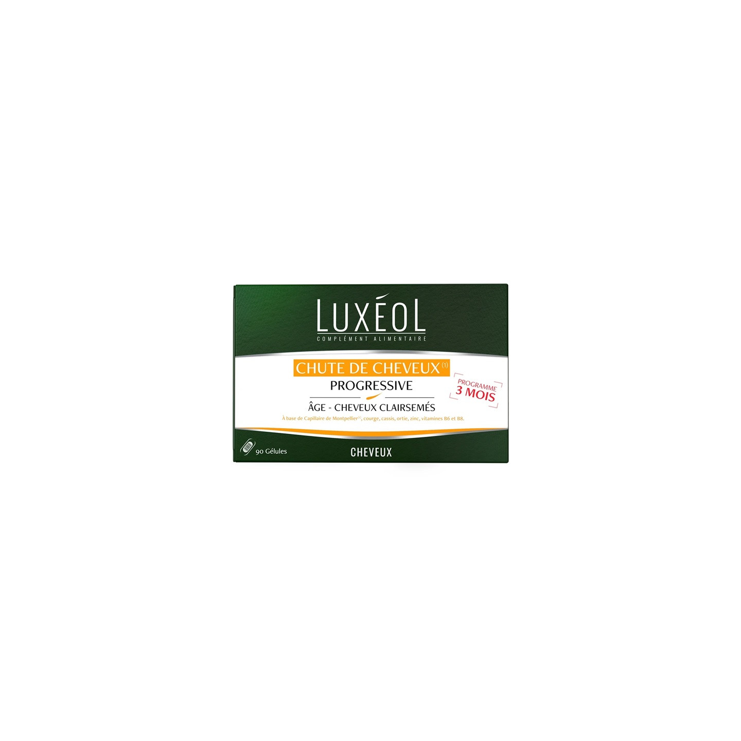 Luxéol Chute de cheveux progressive - 90 gélules