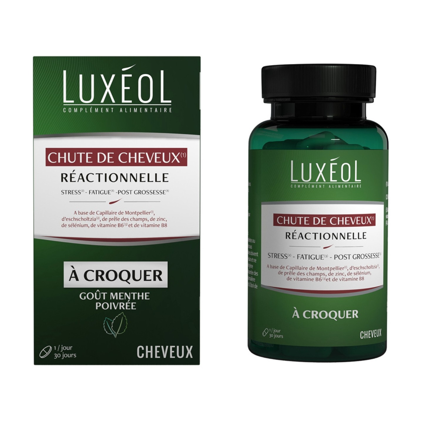 Luxéol Chute de cheveux réactionnelle - 30 comprimés à croquer