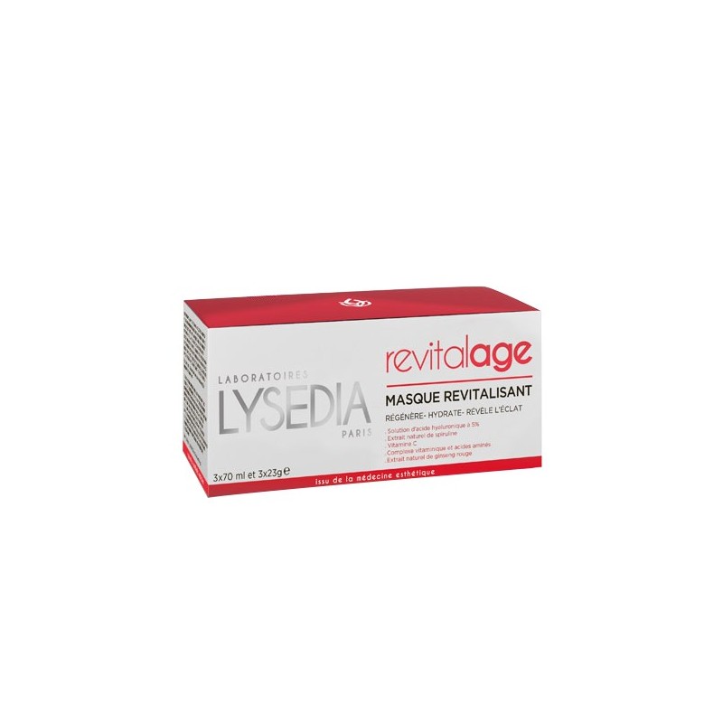 Pharmacie Bastille - Lysedia Revitalage masque revitalisant 3x70ml