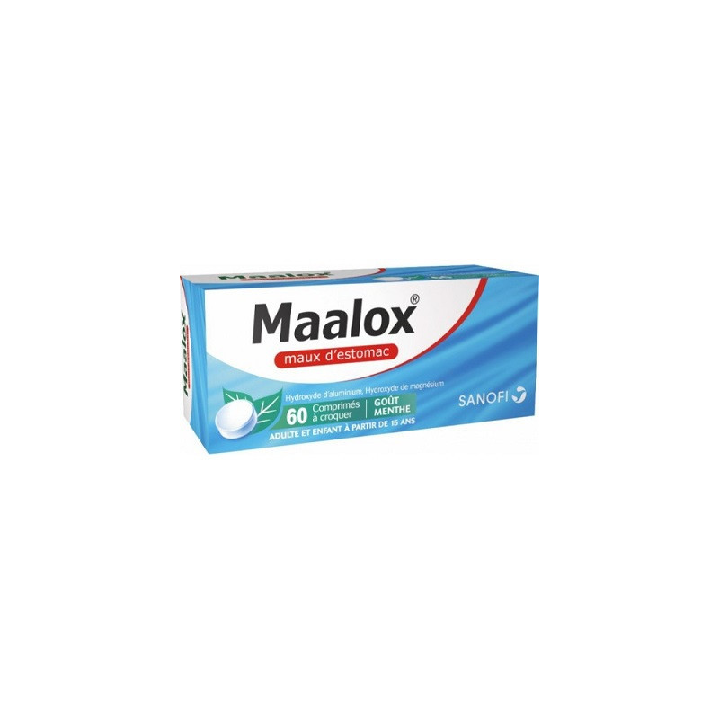 MAALOX Maux d'estomac 40 comprimés à croquer menthe