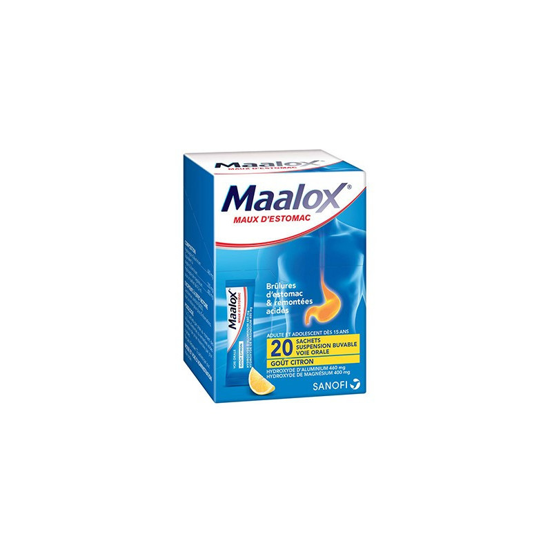 MAALOX maux d'estomac suspension buvable 20 sachets citron