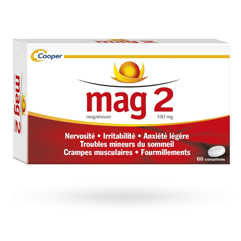 Mag 2 100 mg magnésium - 60 comprimés