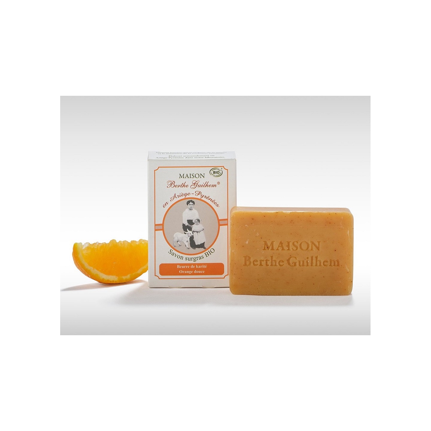 Maison Berthe Guilhem Savon surgras beurre de karité/orange Bio - 100g