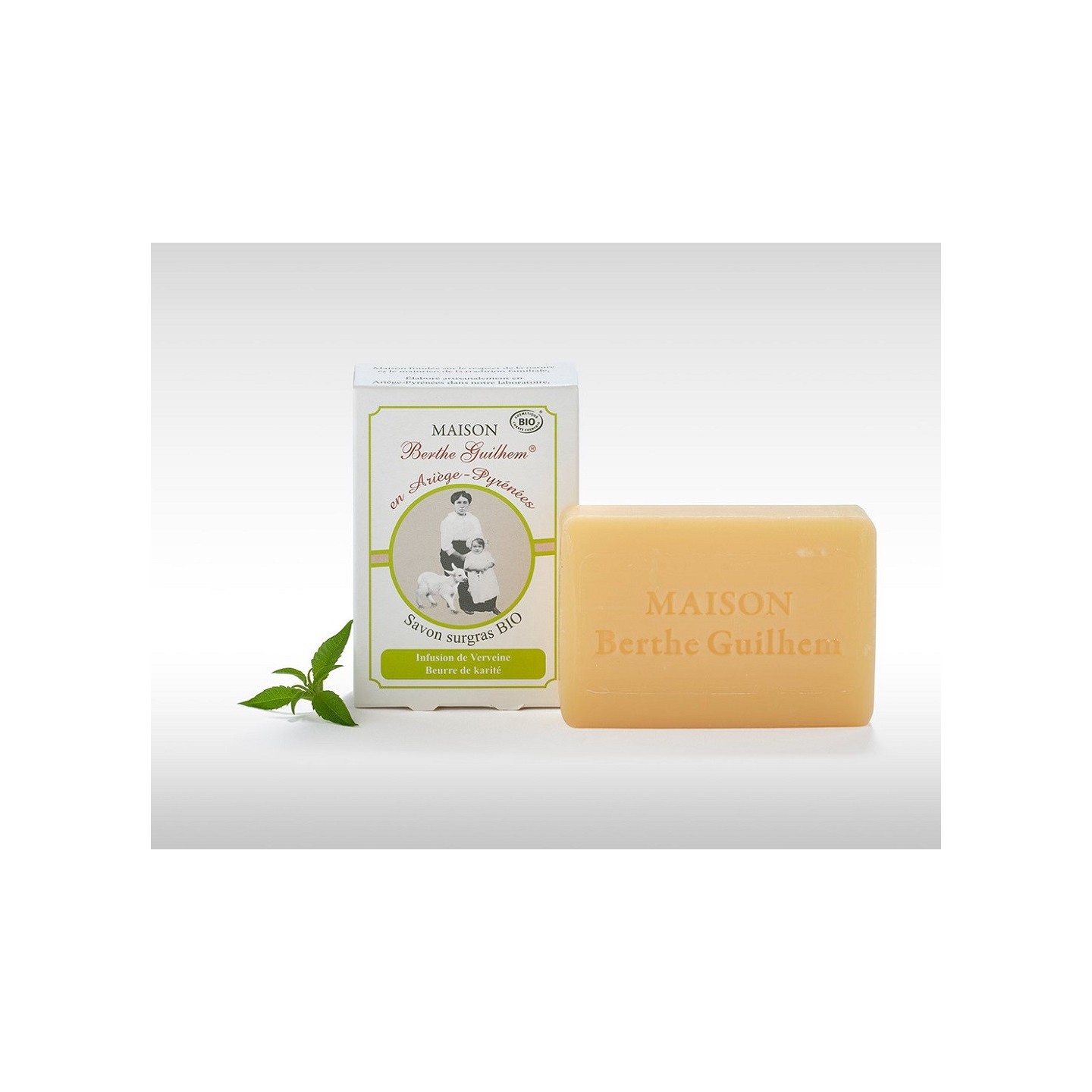 Maison Berthe Guilhem Savon surgras beurre de karité/verveine Bio - 100g