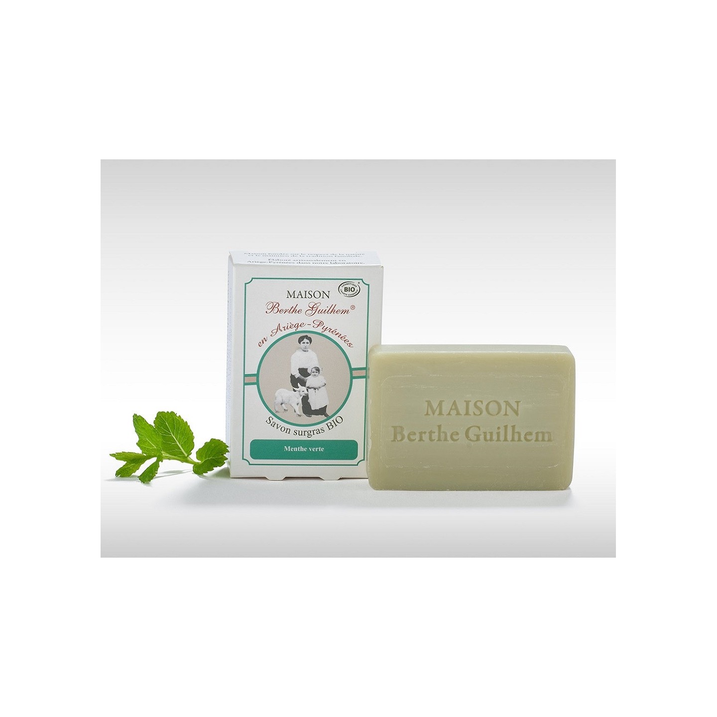 Maison Berthe Guilhem Savon surgras menthe verte Bio - 100g