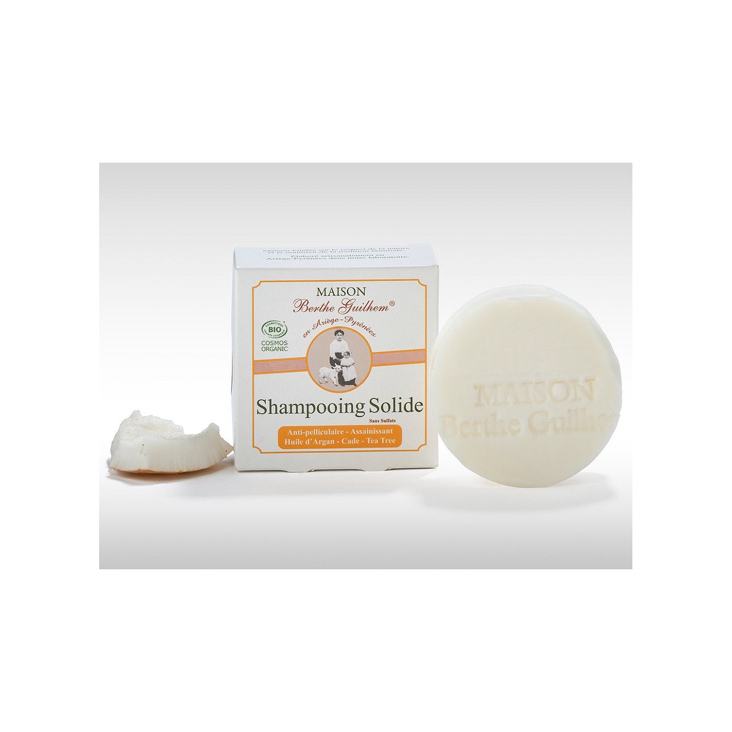 Maison Berthe Guilhem Shampoing solide antipelliculaire assainissant Bio - 100g
