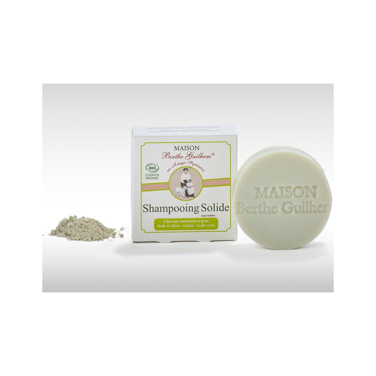 Maison Berthe Guilhem Shampoing solide cheveux normaux à gras Bio - 100g
