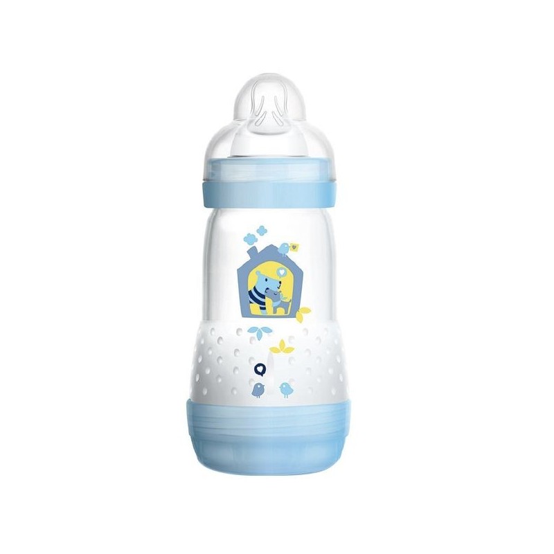 Pharmacie Bastille - MAM Biberon Verre +2mois 260ml - Bleu