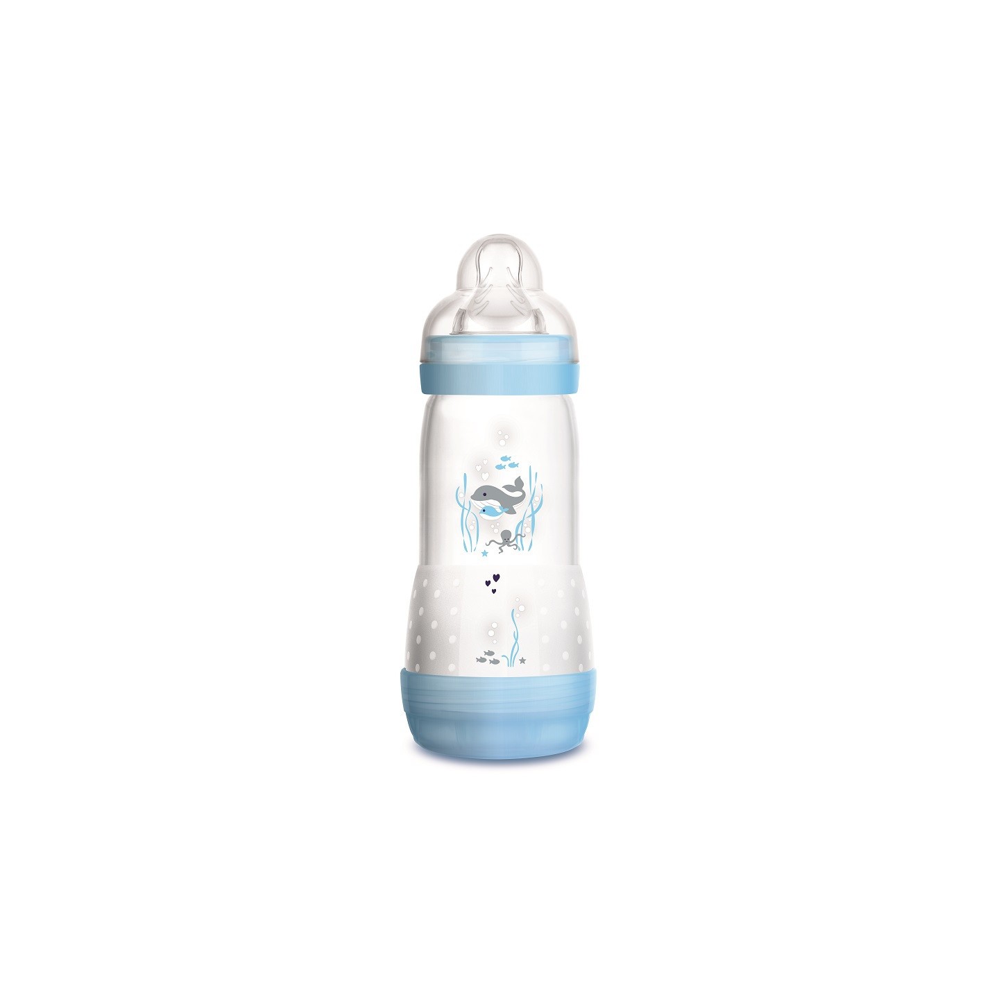 MAM Biberon Easy Start anti-colique Bleu 4+m - Débit 3 - 320ml