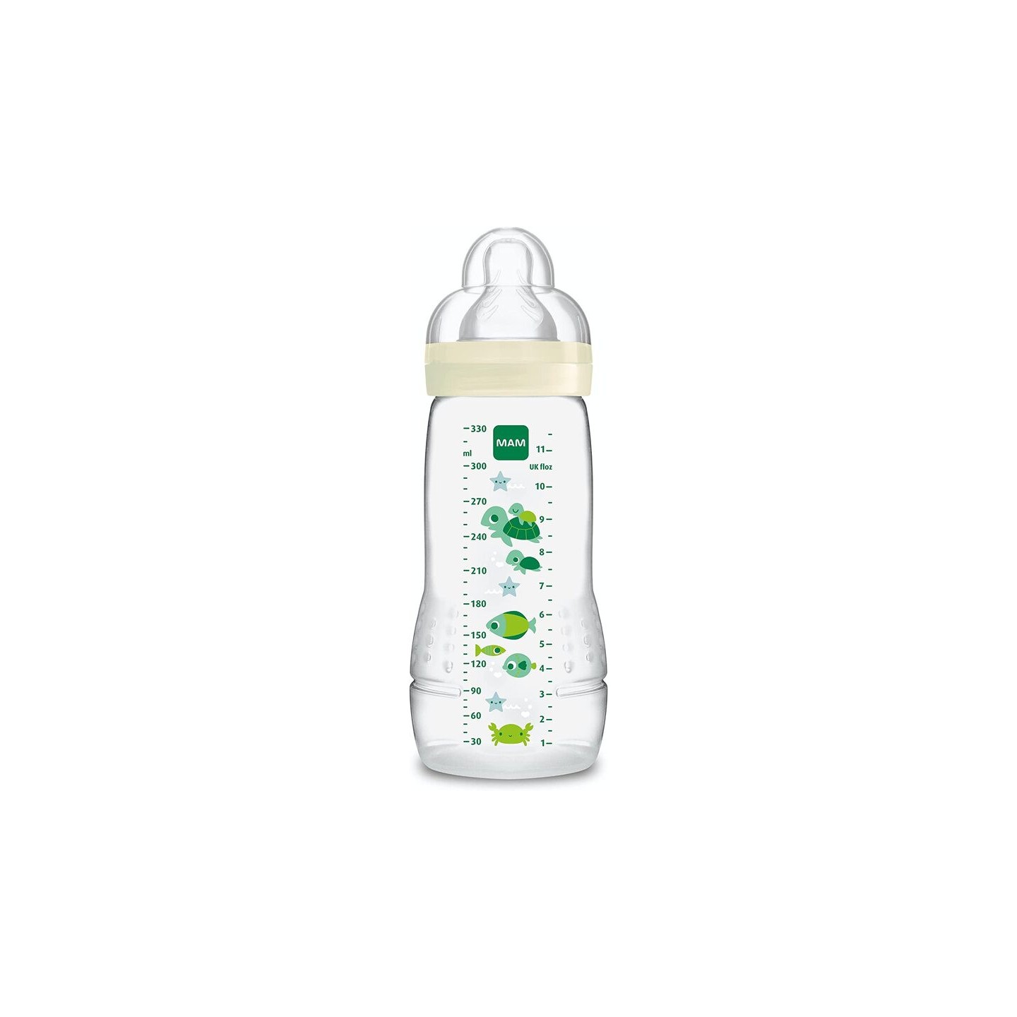 MAM Easy Active Biberon +6 mois blanc débit X - 330ml