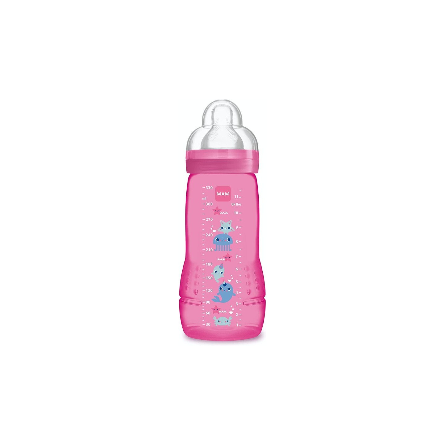 MAM Easy Active Biberon +6 mois rose débit X - 330ml