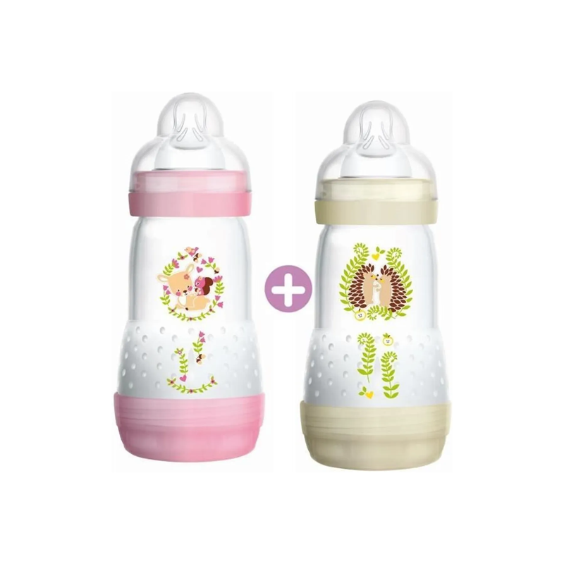 Pharmacie Bastille - MAM Easy Start 2 biberons tétine débit 2 Africa Rose 260ml