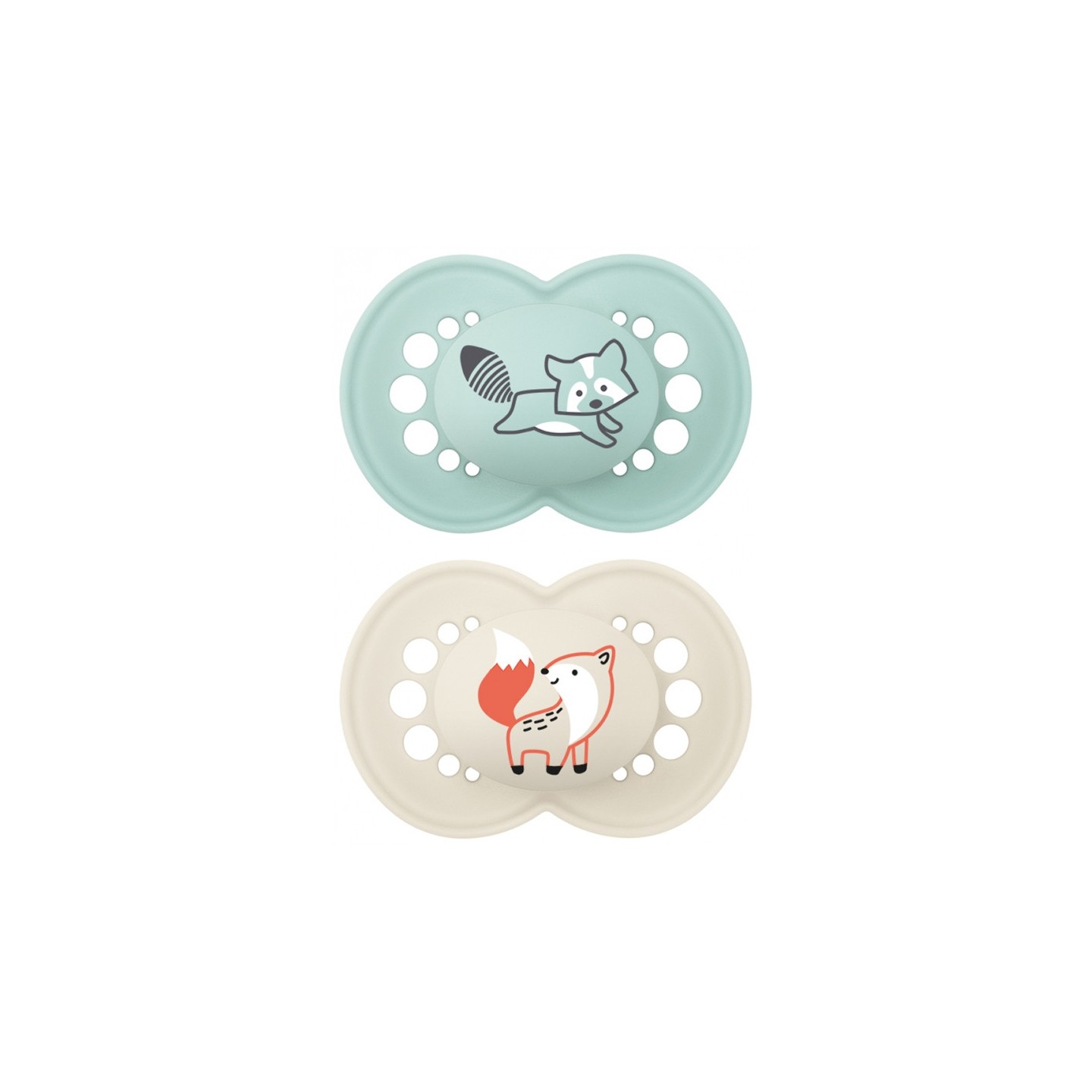 MAM Original Sucettes anatomiques en silicone 6m+ - Lot de 2 - Coloris aléatoire