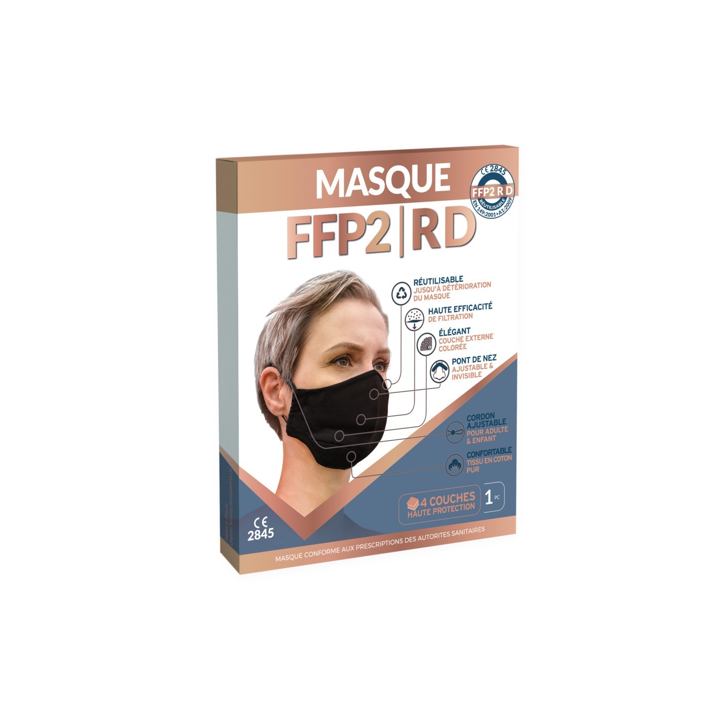 Masque FFP2 RD Bleu Taille L