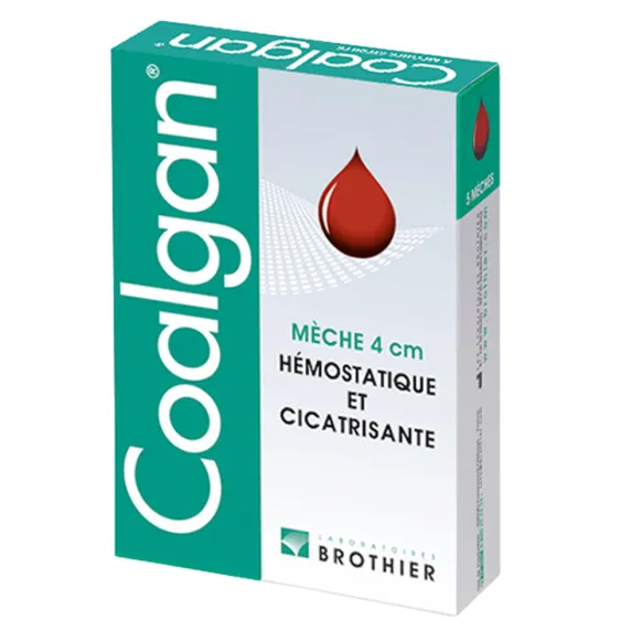 MECHE HEMOSTATIQUE STERILE COALGAN - BOITE DE 5