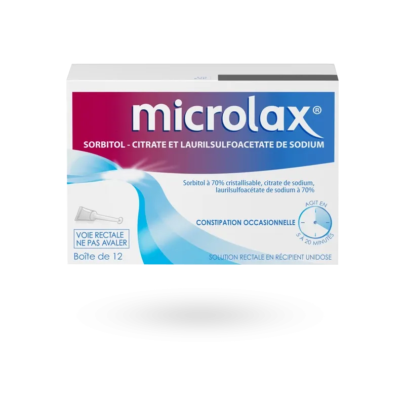 Microlax solution rectale constipation laxatif 12 unidoses