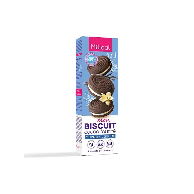 Milical Mon biscuit Cacao fourré saveur Vanille