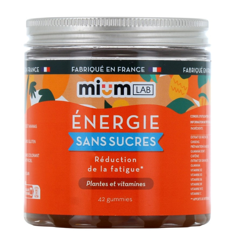 Mium Lab Énergie Gummies sans sucres 42 gummies