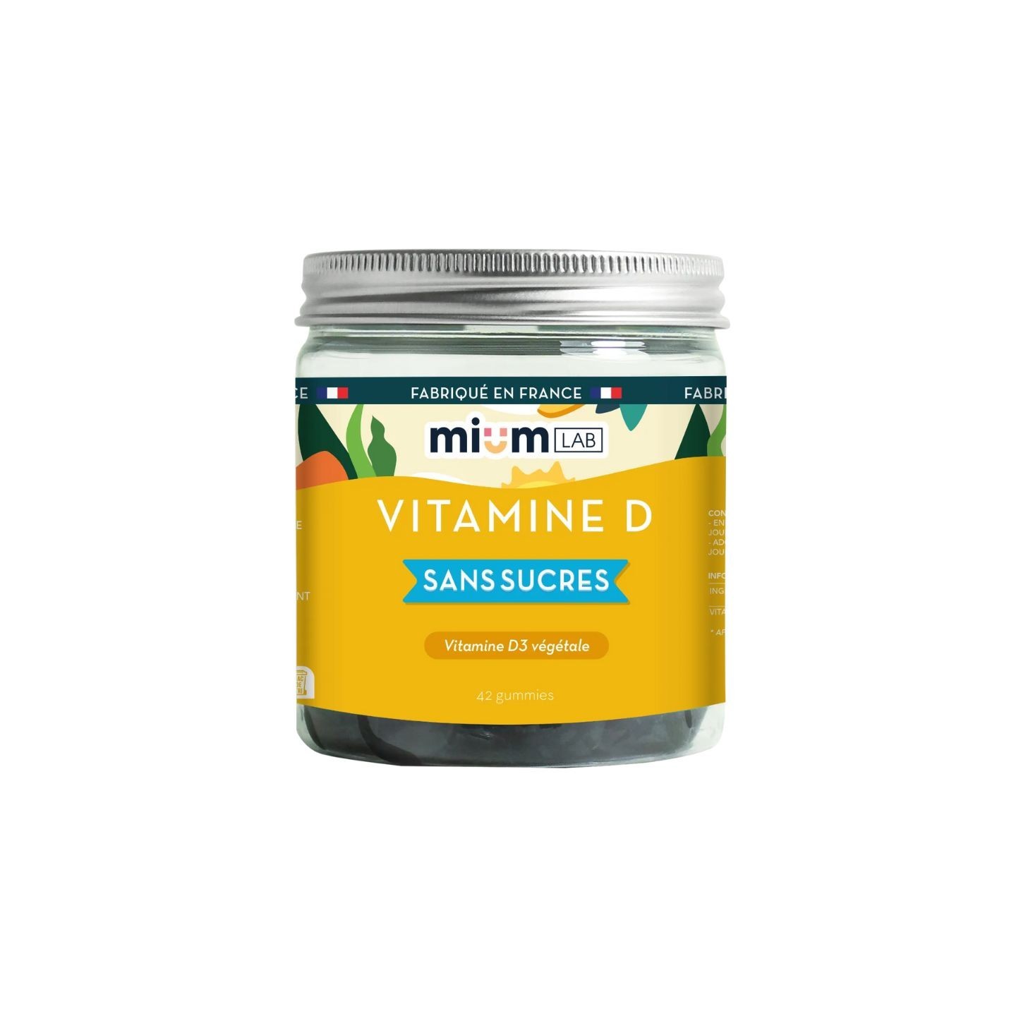 Mium Lab Gummies vitamine D sans sucres - 42 gummies