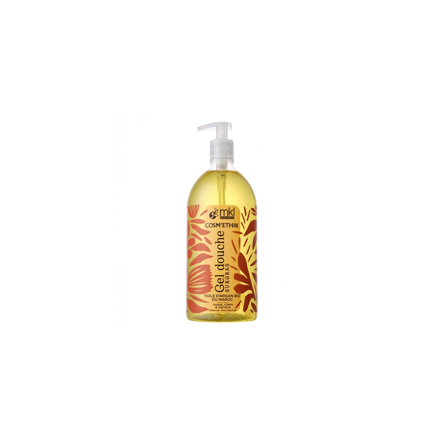 MKL Cosm'ethik Gel douche à l'huile d'Argan Bio du Maroc - 1L