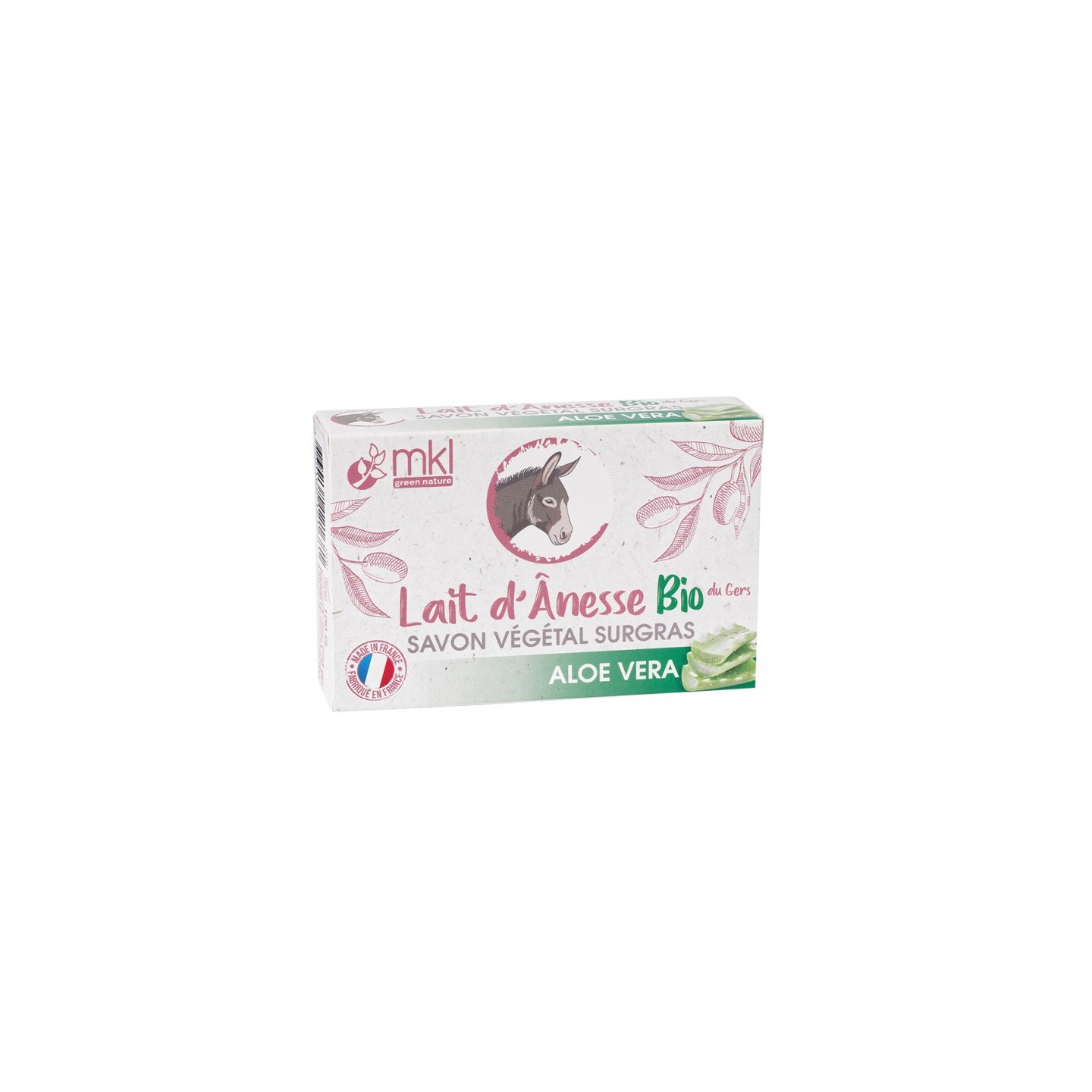 MKL Savon surgras au lait d'ânesse Bio à l'Aloe Vera - 100g