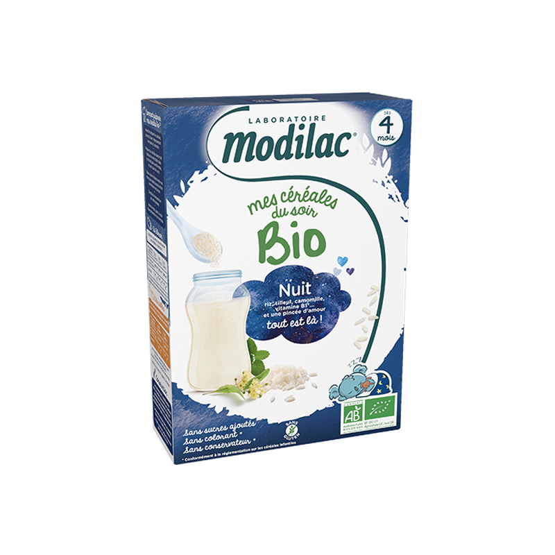 Pharmacie Bastille - Modilac Céréales bio nuit dès 4 mois 250gr