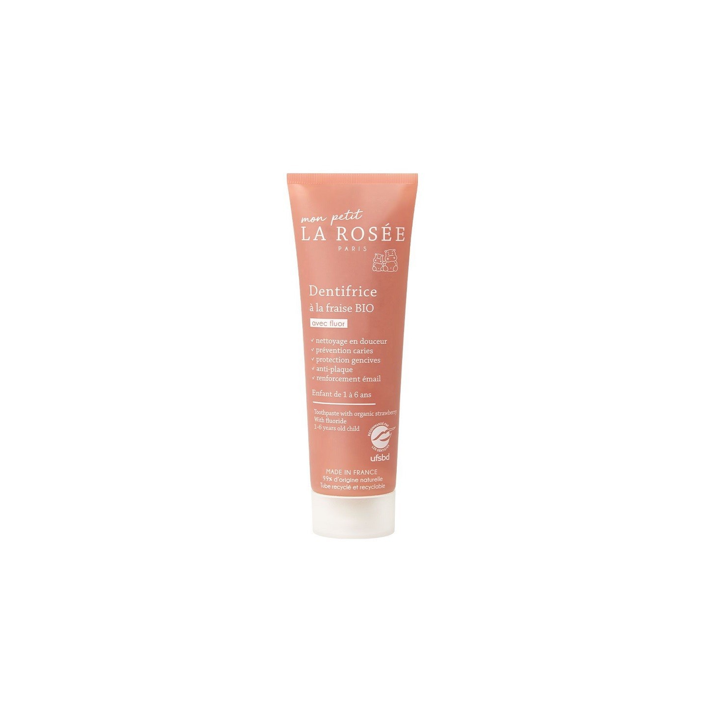 Mon Petit La Rosée Dentifrice à la fraise Bio bébé - 50g
