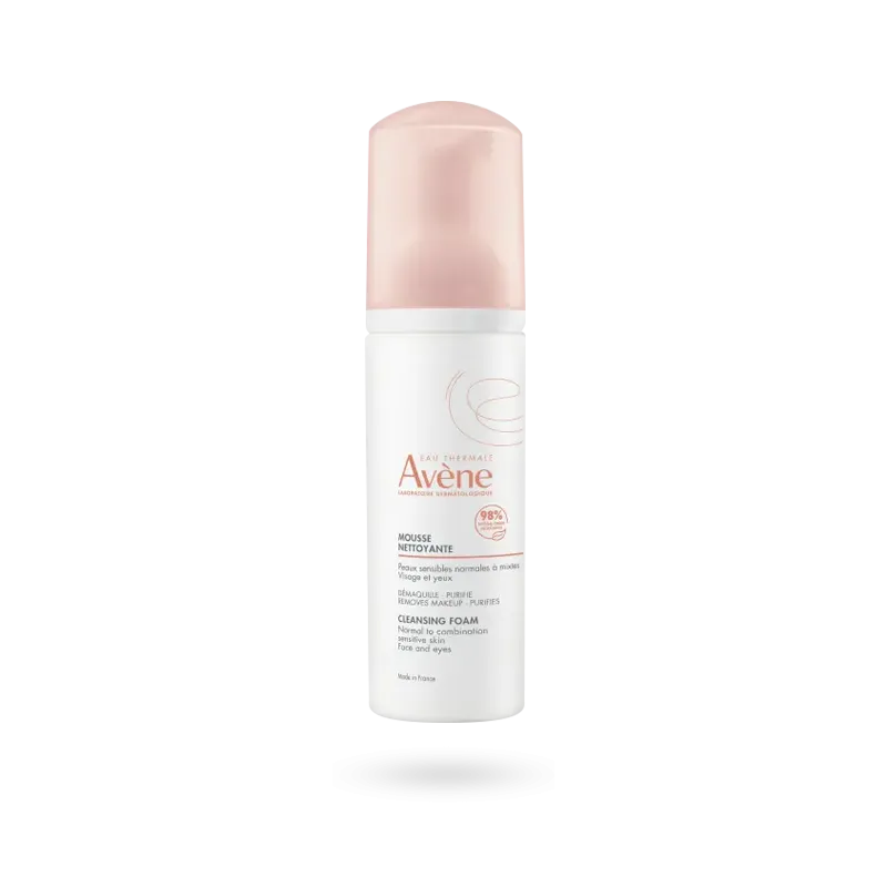 Mousse nettoyante peaux sensibles Avène - Flacon pompe 150 ml