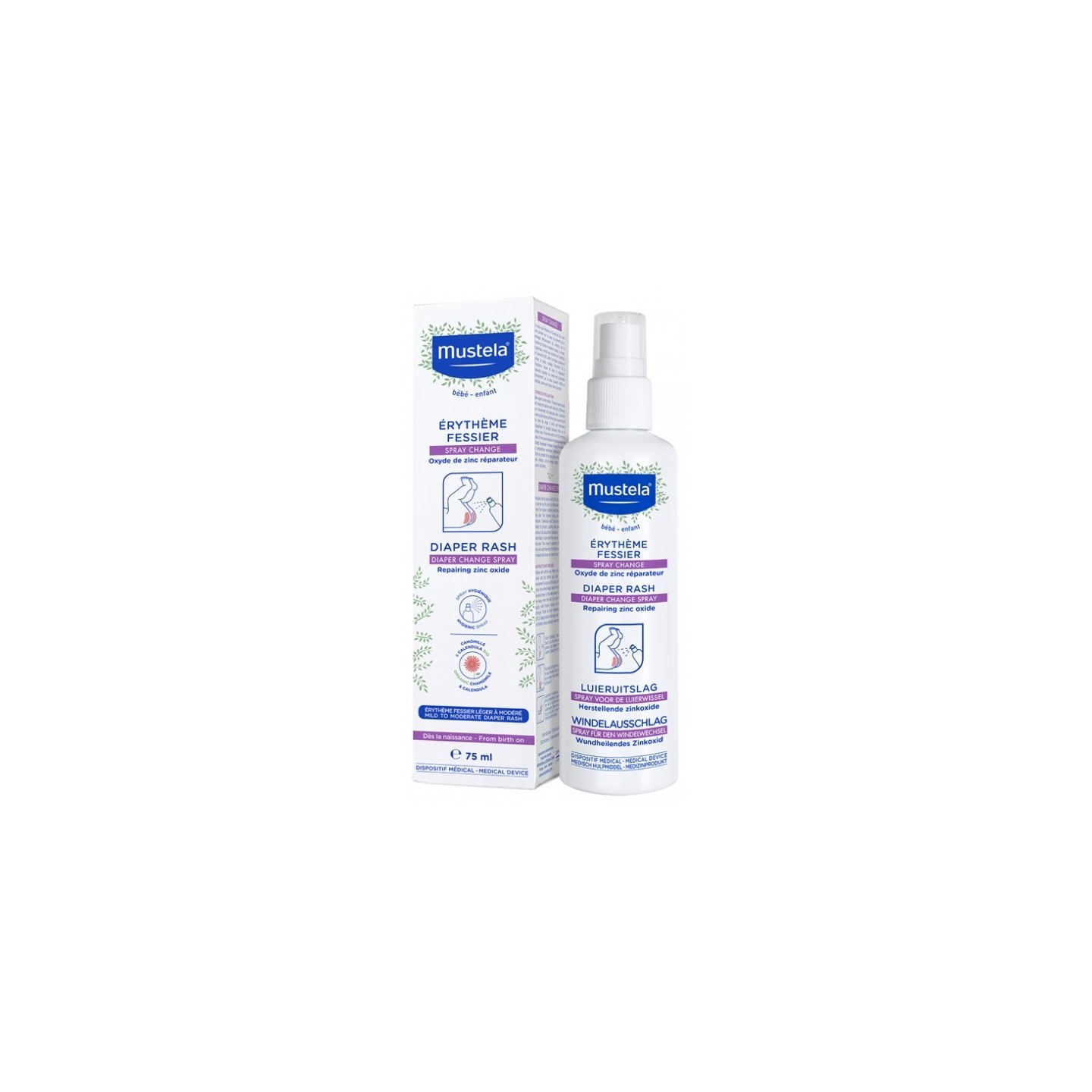 Mustela Érythème Fessier Spray change - 75ml