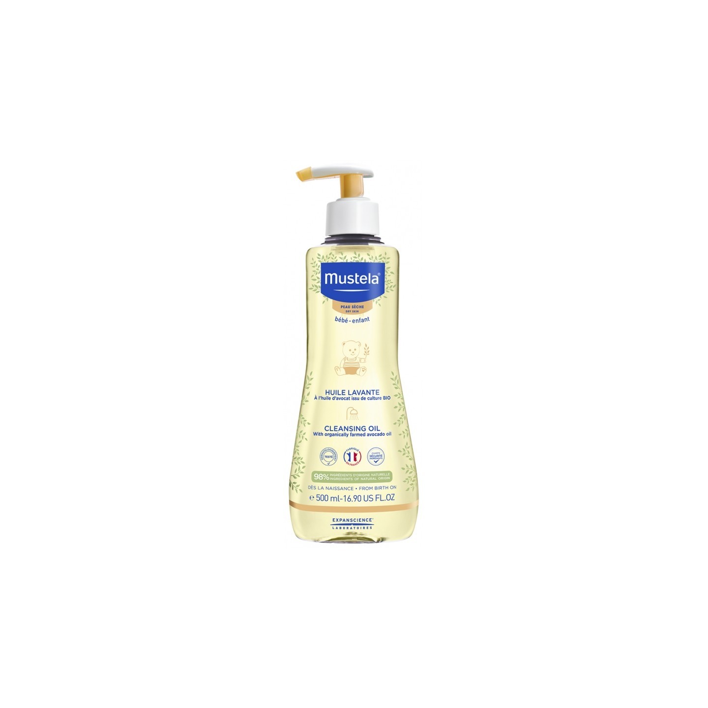 Mustela Huile lavante peaux sèches - 500ml