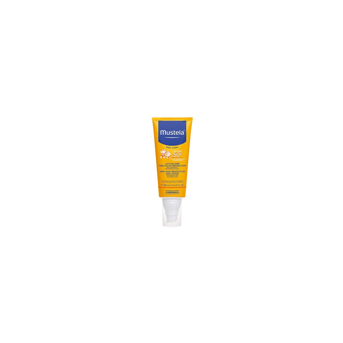 Mustela Lait solaire spf 50+ flacon pompe 200ml