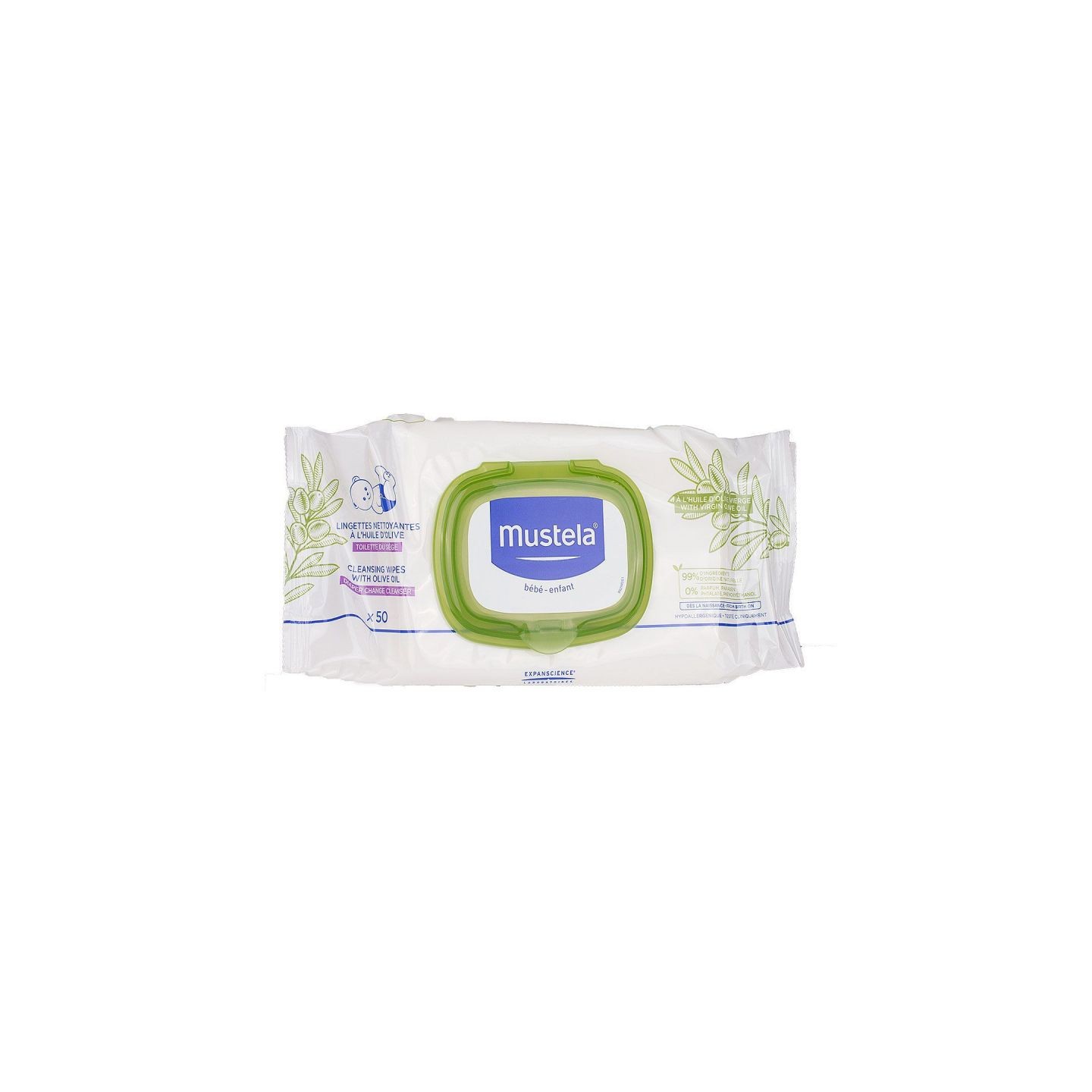 Mustela Lingettes à l'huile d'olive x50