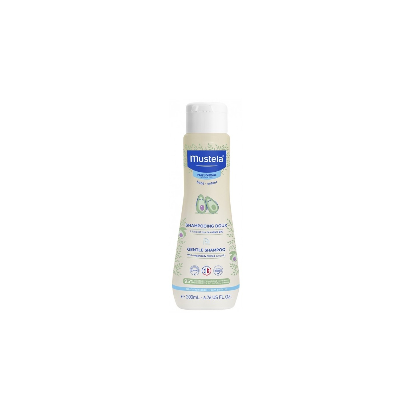 Mustela Shampoing doux à l'avocat Bio - 200ml